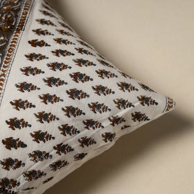 Hand sanganeri floral cushion cover 22 - handcrafted