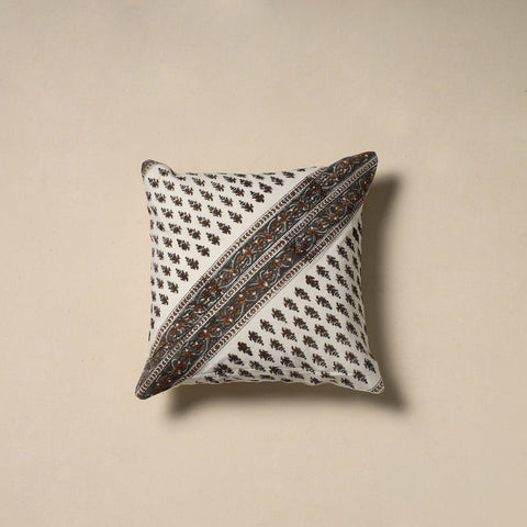 Hand sanganeri floral cushion cover 22 - handcrafted