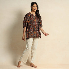  Hand Block Printed Cotton Kaftan & Pyjama Night Suit Set 