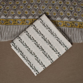 Hand sanganeri cotton 3pc unstitched dress material 18
