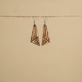 Hand Carved Bamboo Wooden Earrings