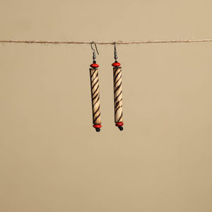 Hand Carved Bamboo Wooden Earrings