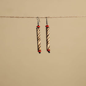 Hand Carved Bamboo Wooden Earrings