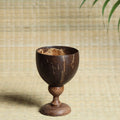  Brown Hand Carved Coconut Wood Ice Cream Cup