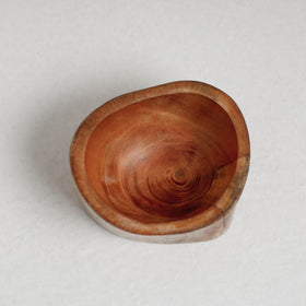  Brown Handcarved Natural Mahogany Wooden Bowl
