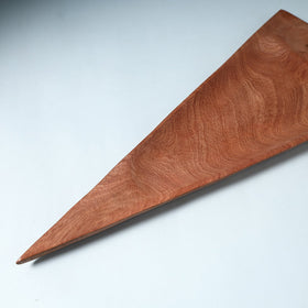 Brown Handcarved Natural Mahogany Wooden Triangle Tray 