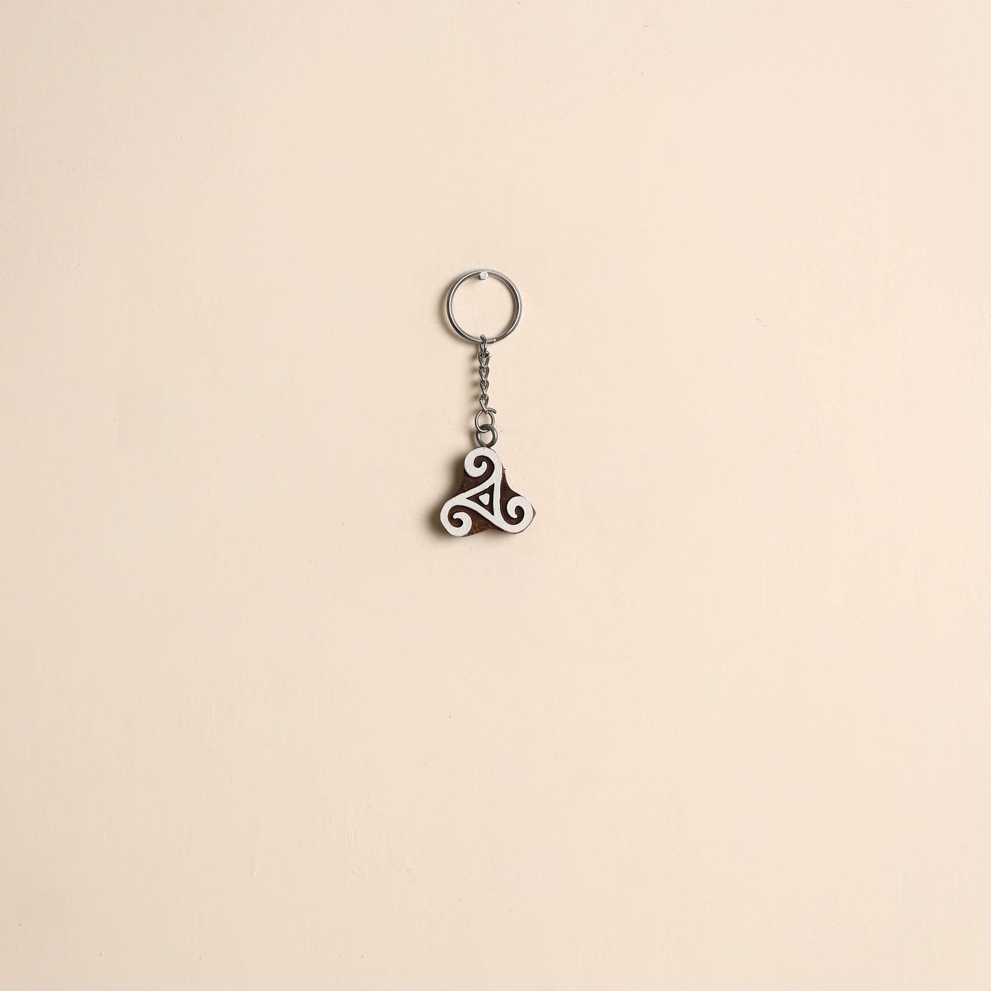 Hand carved sheesham wood keychain 10 - handcrafted