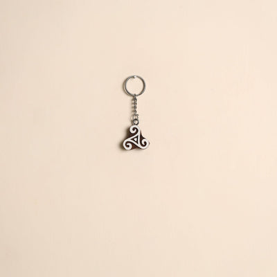 Hand carved sheesham wood keychain 10 - handcrafted