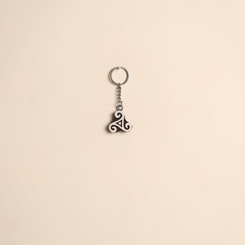 Hand carved sheesham wood keychain 10 - handcrafted