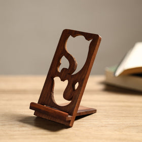  Handcarved Sheesham Wood Mobile Stand 06 