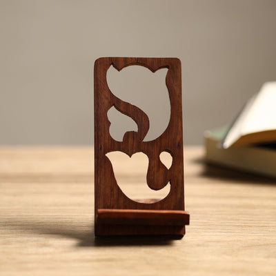  Handcarved Sheesham Wood Mobile Stand 06 