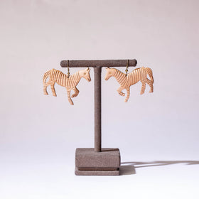  Hand Carved Wooden Earrings 