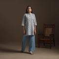 Hand cotton short sanganeri kurta for women 14 - handcrafted