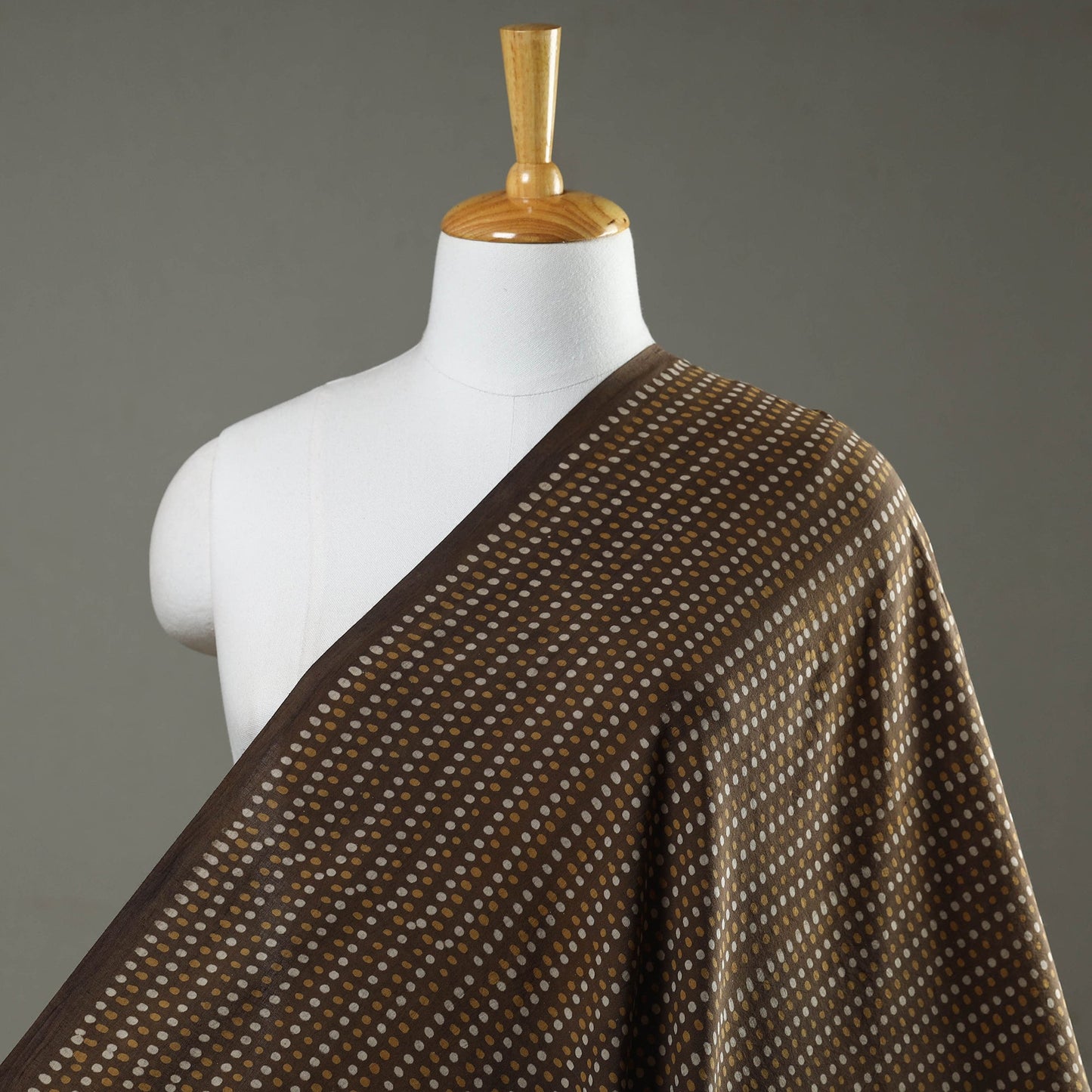  Hand Block Dotted Print Cotton Akola Fabric 