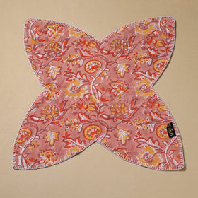  Brown Hand Embroidered Cotton Roti Napkin