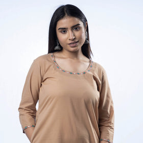 Buy iTokri Casuals - Hand Embroidered Cotton Long Kurta Online at iTokri.com