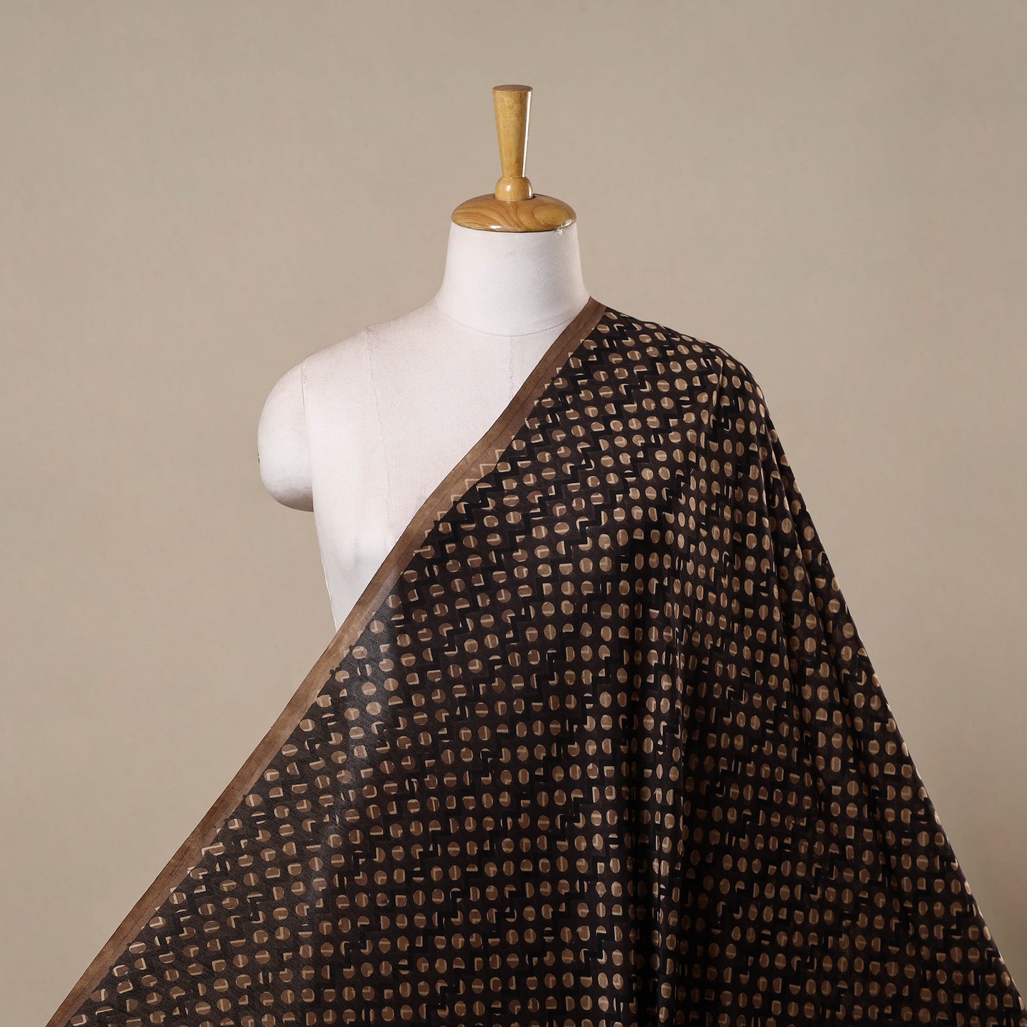 Hand natural dyed chanderi silk fabric 15 - handcrafted