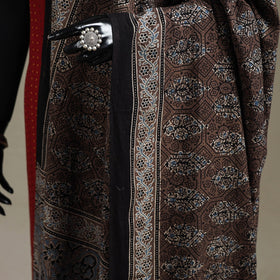 Hand natural dyed cotton dupatta with tassels 01