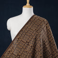  Brown Hand Block Printed Cotton Akola Fabric
