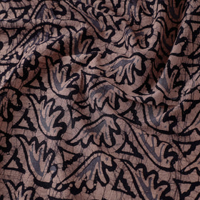  Brown Hand Printed Cotton Batik Fabric