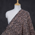  Brown Hand Printed Cotton Batik Fabric