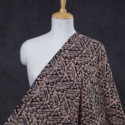  Brown Hand Printed Cotton Batik Fabric