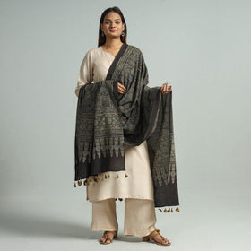 Buy Hand Block Printed Cotton Ajrakh Dupatta
