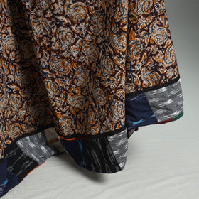 Brown - hand printed cotton long kalamkari skirt 14