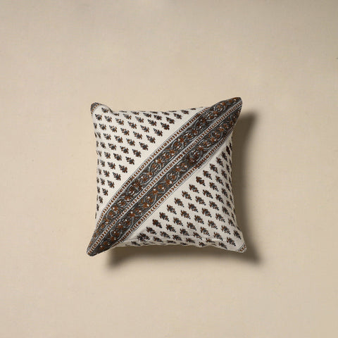 Hand sanganeri floral cushion cover 22 - handcrafted