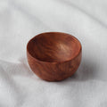  Brown Handcarved Natural Neem Wood Bowl (2 in)