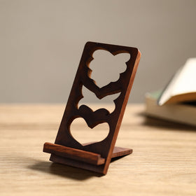  Handcarved Sheesham Wood Mobile Stand 02 