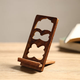  Handcarved Sheesham Wood Mobile Stand 03 