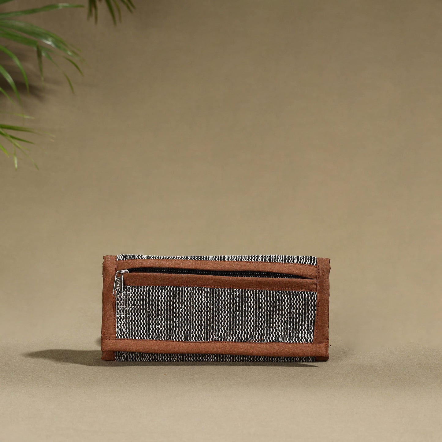 Brown Handcrafted Audio Tape Clutch Wallet