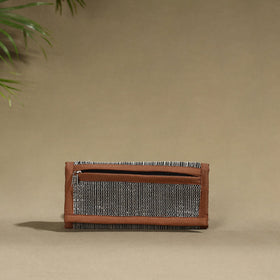 Brown Handcrafted Audio Tape Clutch Wallet