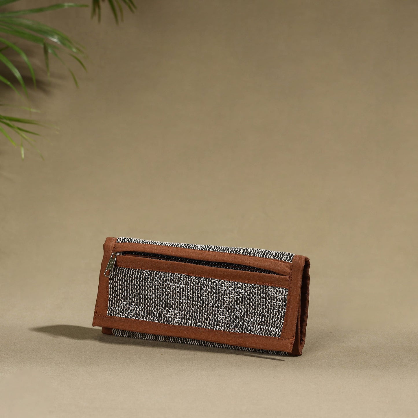 Brown Handcrafted Audio Tape Clutch Wallet