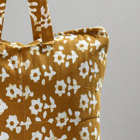 Brown Handcrafted Batik Printed Cotton Hand Bag 01