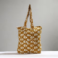 Brown Handcrafted Batik Printed Cotton Hand Bag 01
