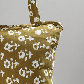 Brown Handcrafted Batik Printed Cotton Hand Bag 01