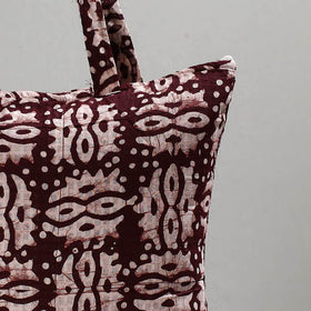 Brown Handcrafted Batik Printed Cotton Hand Bag 01