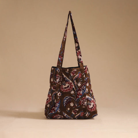 Brown - handcrafted cotton jhola bag 40