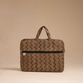 Brown - handcrafted cotton quilted laptop bag 26
