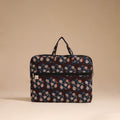 Brown - handcrafted cotton quilted laptop bag 36