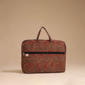 Brown - handcrafted cotton quilted laptop bag 50