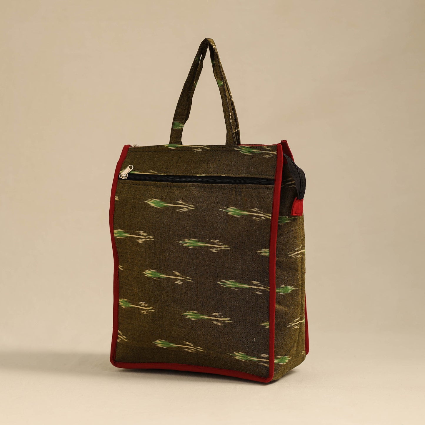 Brown Handcrafted Cotton Shopping Hand Bag