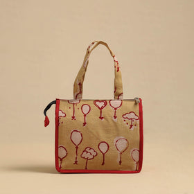 Brown Handcrafted Cotton Small Hand Bag
