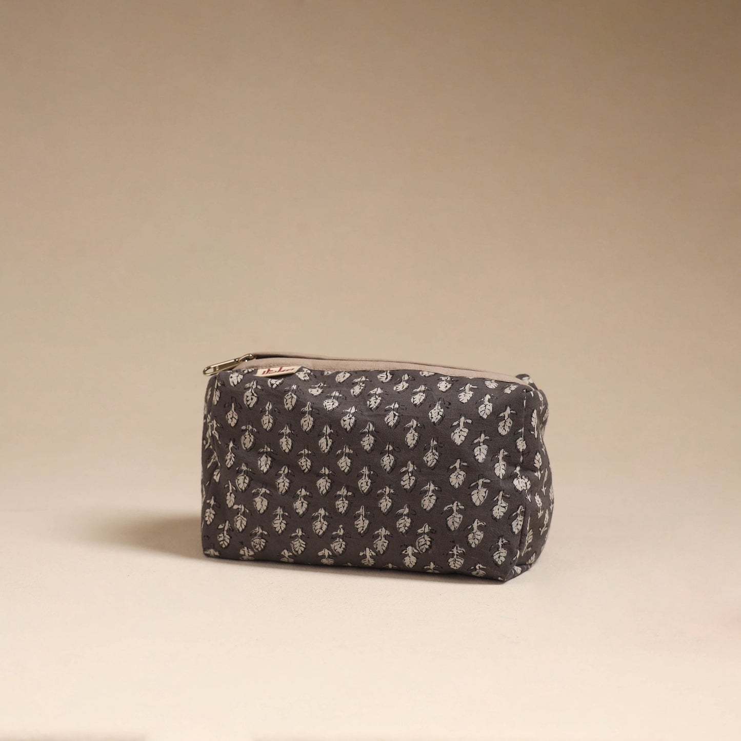 Brown - handcrafted fabric toiletry pouch 07