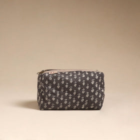 Brown - handcrafted fabric toiletry pouch 07