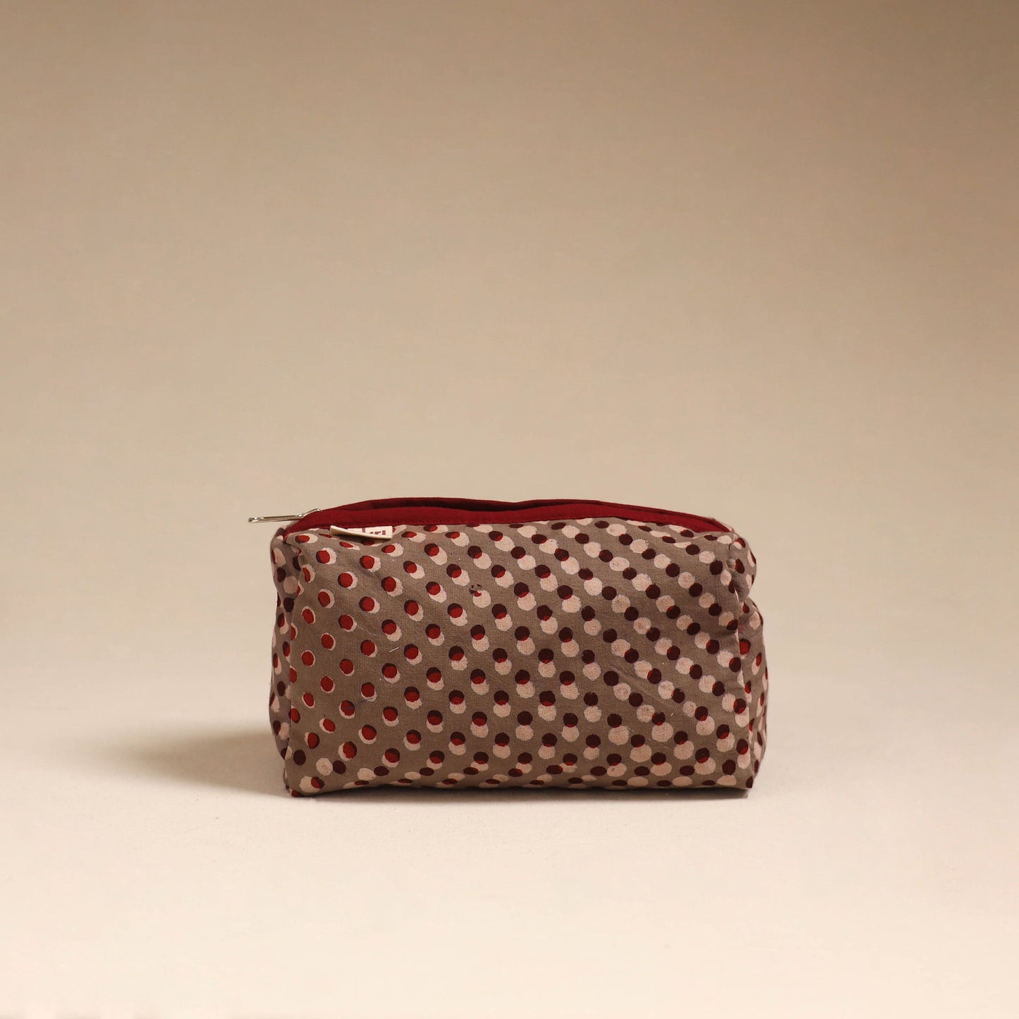 Brown - handcrafted fabric toiletry pouch 10