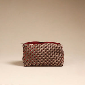Brown - handcrafted fabric toiletry pouch 10