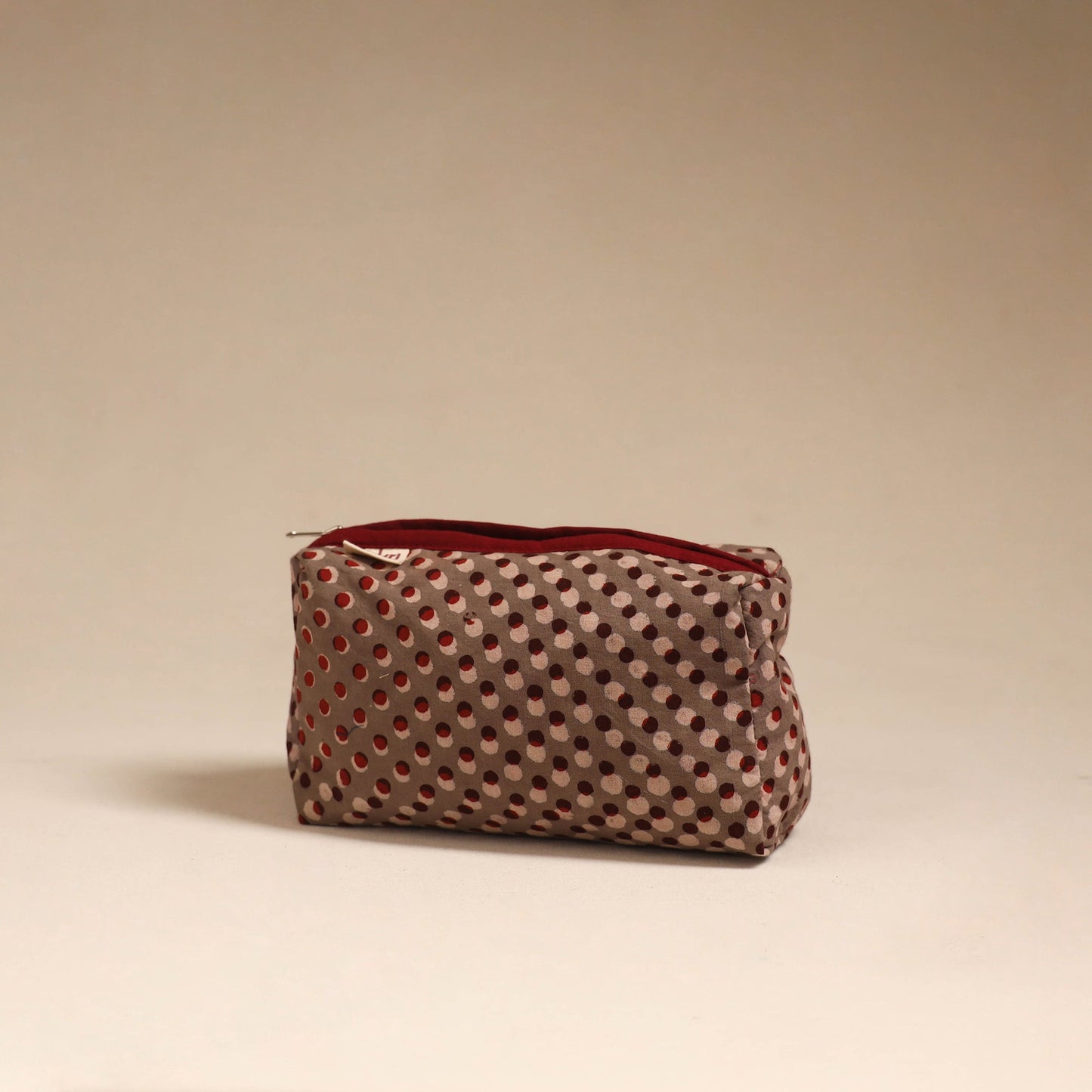 Brown - handcrafted fabric toiletry pouch 10